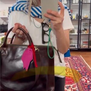 Blair Ritchey Mini Hugh in Cocoa and Hunter - Brown Leather Tote Bag